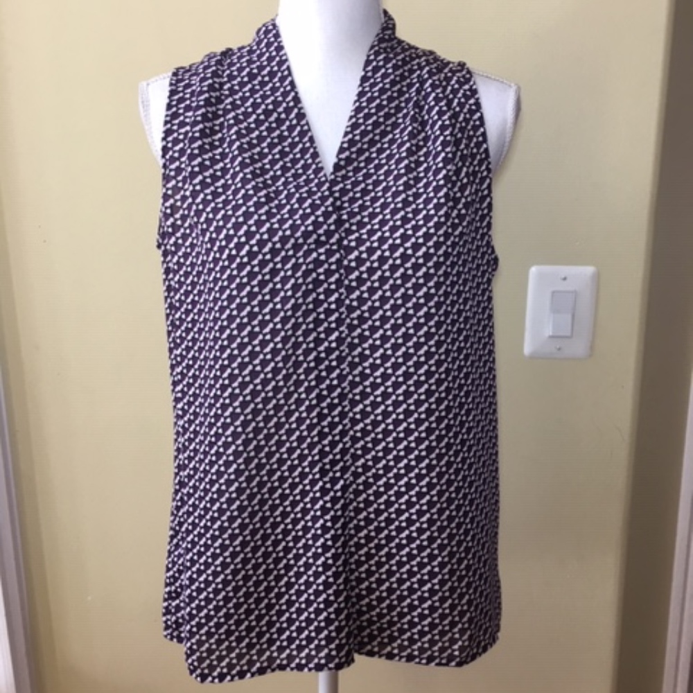 Laundry by Shelli Segal Multi Print Sleeveless Top